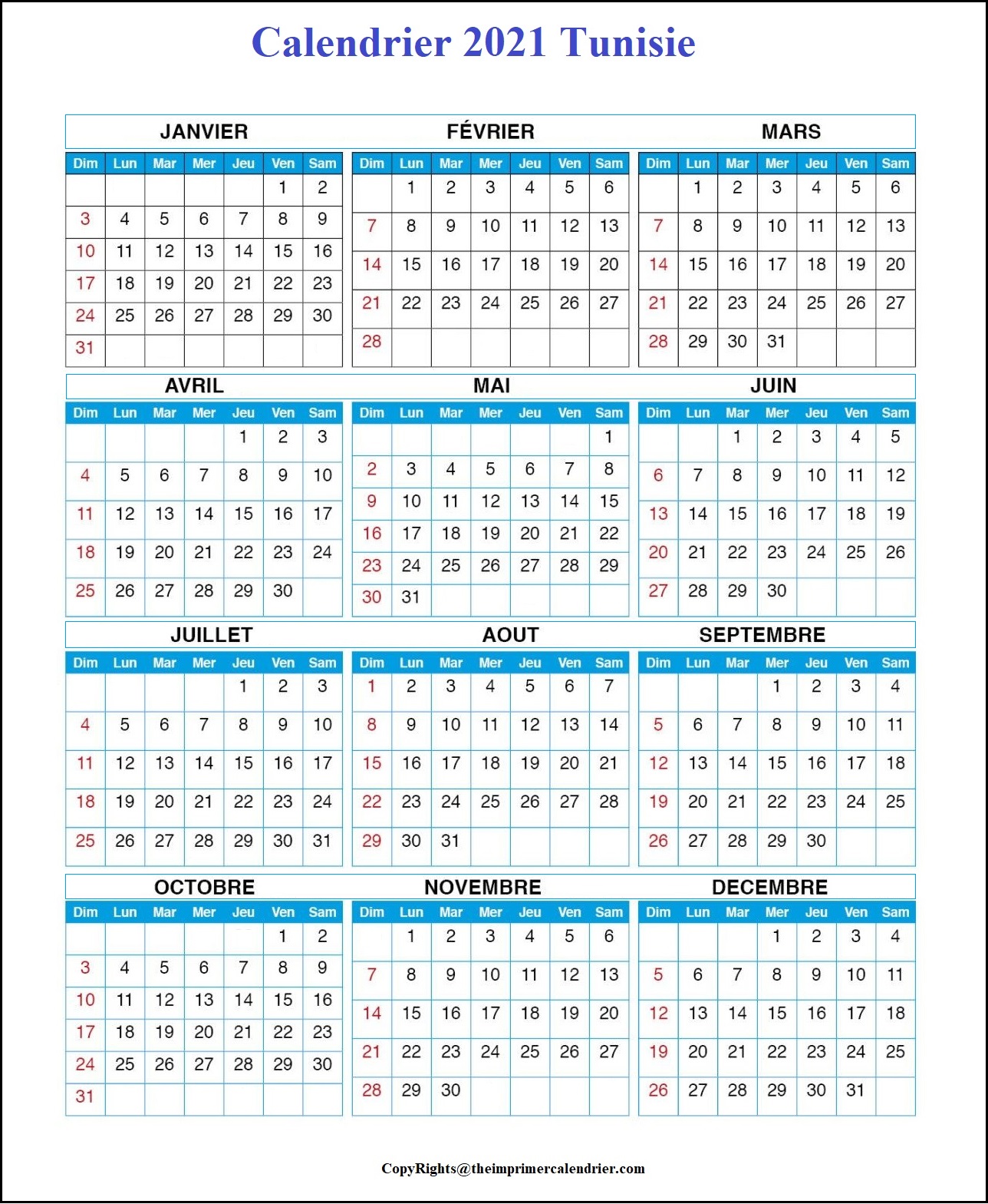 Calendrier Vaccinal Tunisie 2021 Imprimable