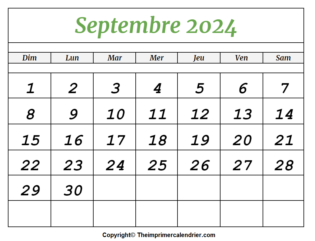 Calendrier Lunaire Septembre 2024